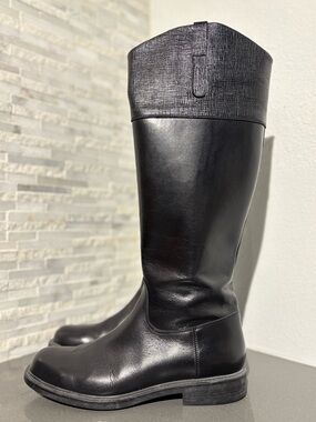 Studio Pollini black leather riding boots